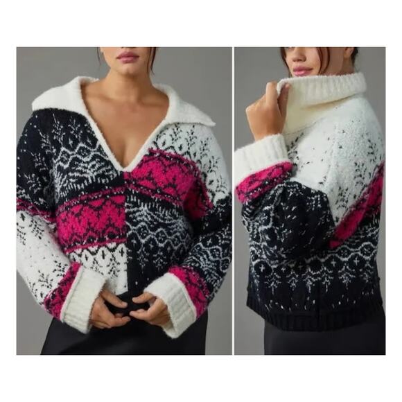 Anthropologie Pilcro Collar Sweater Size S - Picture 3 of 6